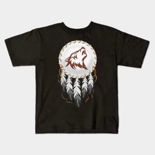 Wolf Dreamcatcher Kids T-Shirt
